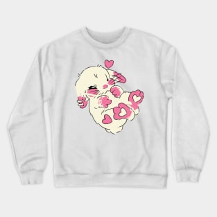 bunny love hearts cute bunny Crewneck Sweatshirt